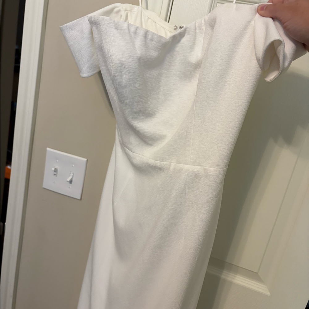 Dress the Population Off-Shoulder White Mini Dress - Picture 2 of 6